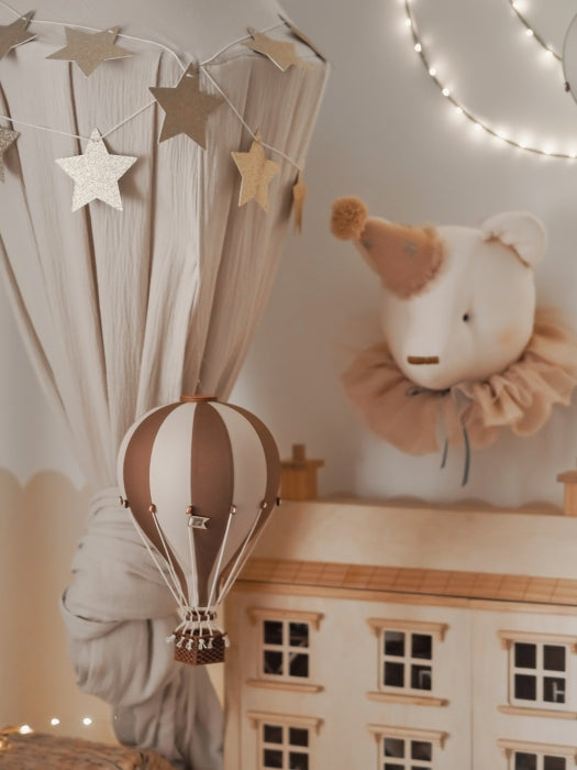 Heißluftballonallon beige braun Deko für Kinderzimmer online kaufen