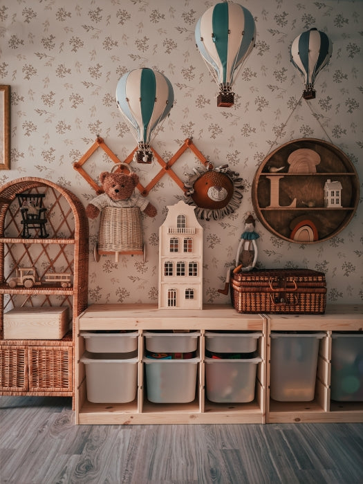 Babyzimmer Kinderzimmer Deko Heißluftballon grün beige - harmony ambiente store