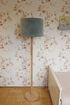 Stehlampe Velvet Samt mint fürs Kinderzimmer mit Holzfuß natur - Kinderzimmer Beleuchtung bei harmony ambiente online kaufen