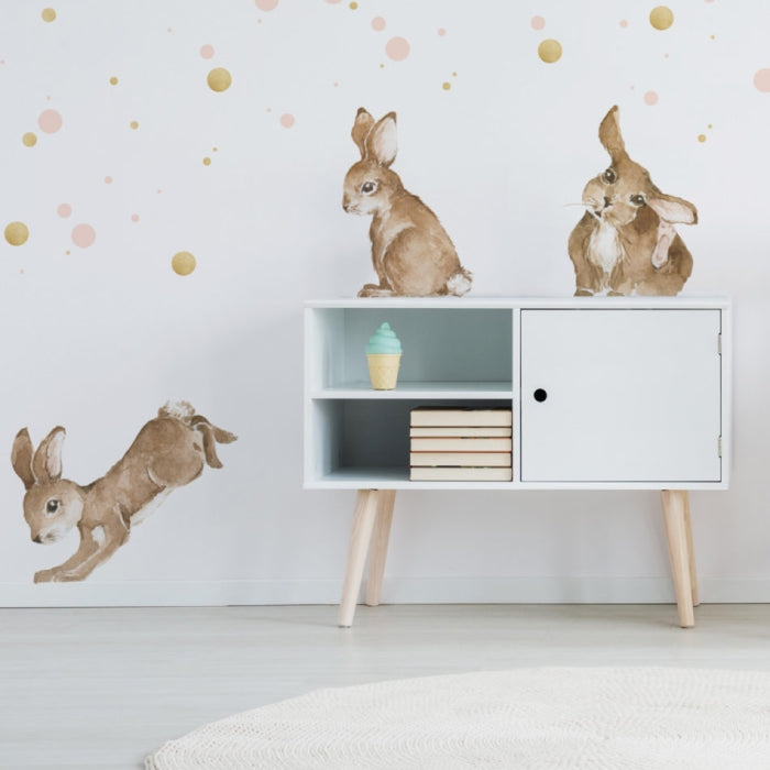 Wandtattoo Happy Rabbits Wonderland - süße Hasen - Wandsticker von Dekornik bei Harmony Ambiente