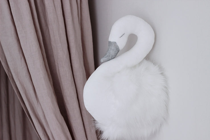 Wanddeko Schwan weiß | Wanddeko Swan weiß | Kinderzimmer Wanddeko | Babyzimmer Decoration - Harmony Ambiente Wien