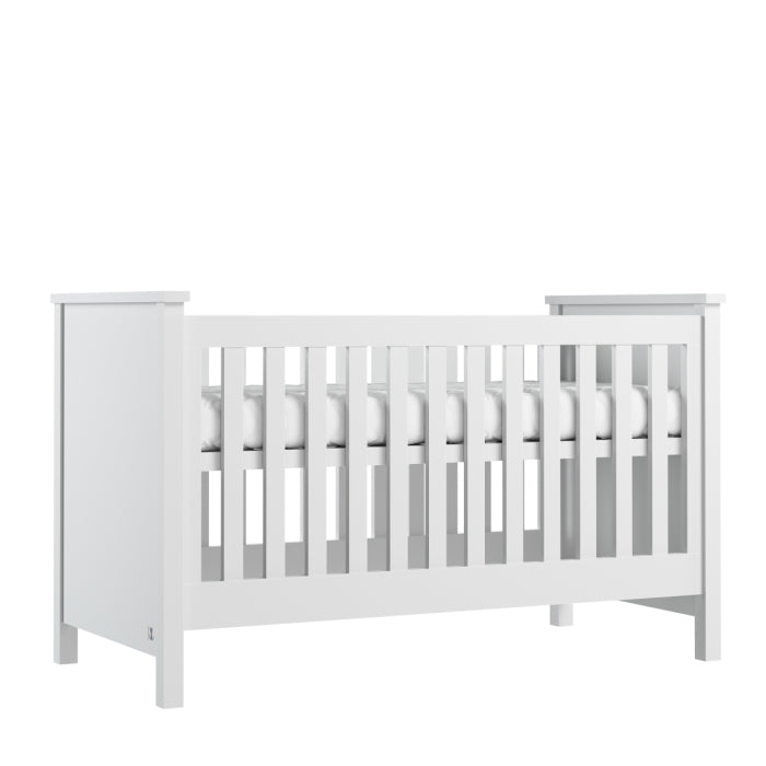 Babybett 70x140 Prestige weiß mit langen Gittern - Babygeschäft Wien