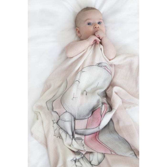 Puckdecke Swaddle rosa Hase von effiki | Babydecken bei Harmony Ambiente