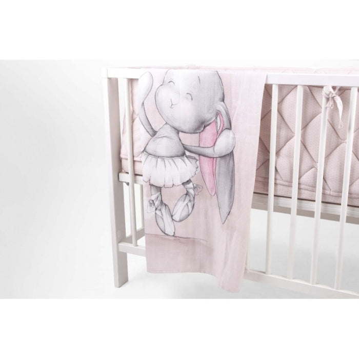 Bambusdecke rosa | Bambusdecke Hase von Effiki | Babydecken bei Harmony Ambiente