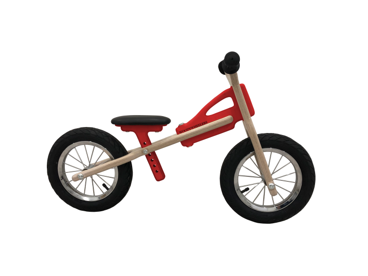 Laufrad WOODY Classic rot, Laufrad ab 2 Jahren, Holzlaufrad für Kinder ab 2 Jahren