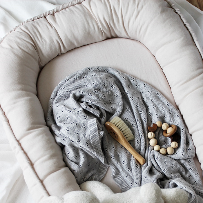 Babynest Leinen hellgrau von Cotton&amp;Sweets bei Harmony Ambiente online kaufen