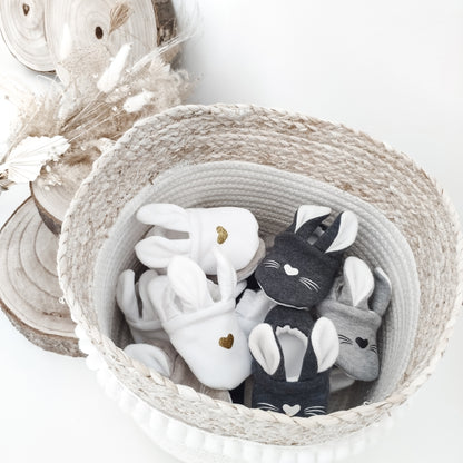 Babyschuhe mit Hasenohren dunkelgrau online kaufen - Babygeschäft Wien - harmony ambiente