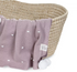 Effiki Babydecke Baumwolle rosa mit weißen Pompoms 80x100 cm - Geschenke zur Taufe, Babyshower und Geburt