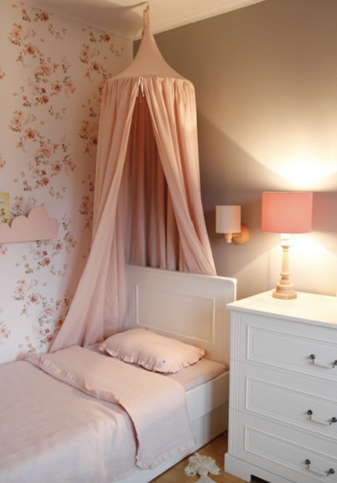 Tischlampe Velvet Samt rosa fürs Kinderzimmer mit Holzfuß natur - Kinderzimmer Beleuchtung bei harmony ambiente online kaufen