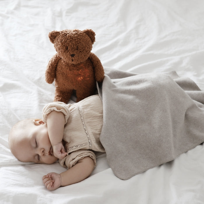 Moonie Teddy Bär caramel mit Nachtlicht - ab 0+ geeignet Einschlafhilfe für Babys - harmony ambiente