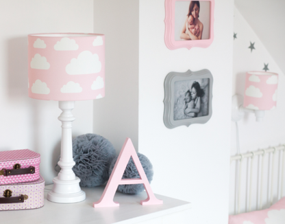 Tischlampe Wolken rosa | Kinderzimmerlampe Wolken rosa | Tischlampe Kinder Wolken - Harmony Ambiente