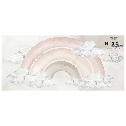 Wandsticker Regenbogen mit Wolken pastell - Dekornik Wandtattoos bei harmony ambiente online kaufen