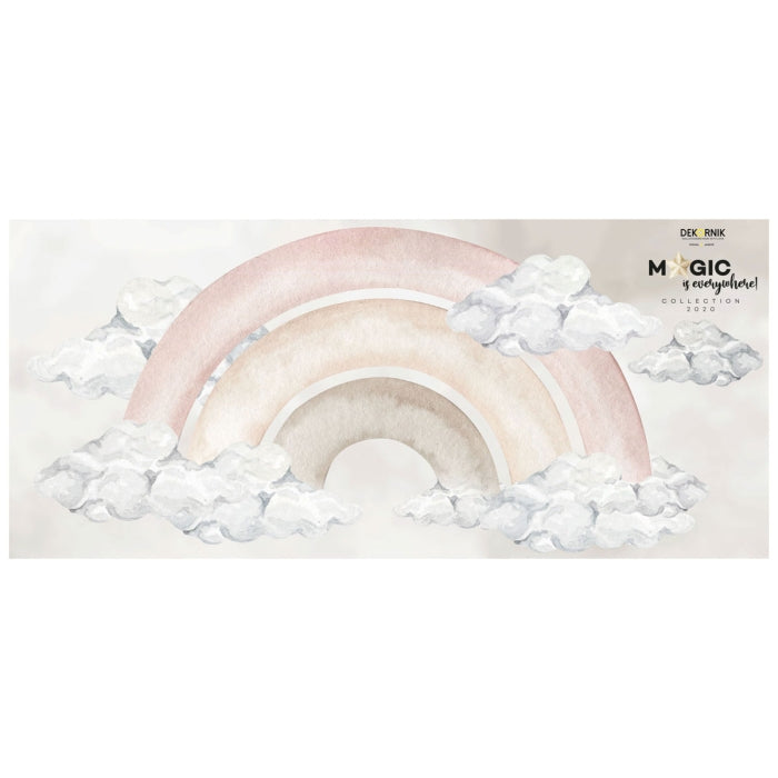 Wandsticker Regenbogen mit Wolken pastell - Dekornik Wandtattoos bei harmony ambiente online kaufen